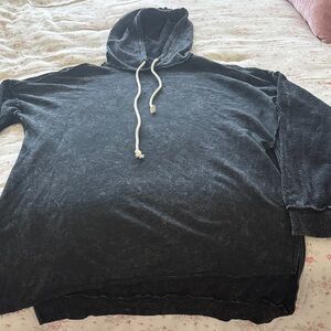 Vintage Washed Black Hoodie